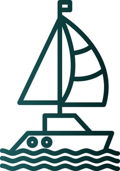 Sailboat Vector Icon Design