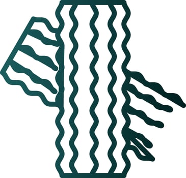 Bacon pie Vector Icon Design