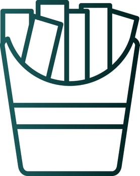 French fries Vector Icon Design