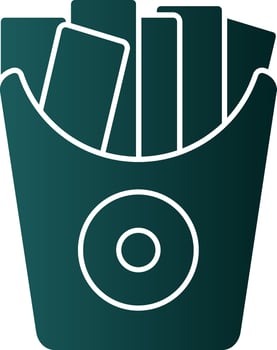 Fried potatoes Vector Icon Design