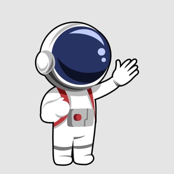 cute astronaut illustration designs with many styles in outer space vector