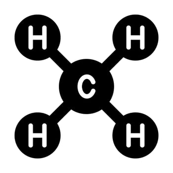 Methane Glyph Icon Design vector
