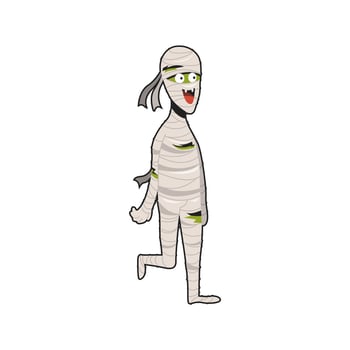 cute illustration designs for the characters in the halloween night vector