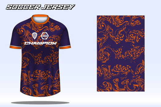 Soccer jersey sport t-shirt design mockup for football club vector