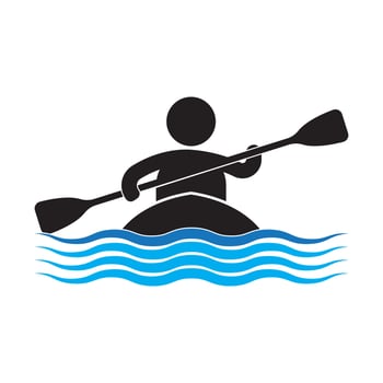 kayak sport logo vector