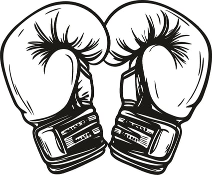 Boxing gloves silhouette vector