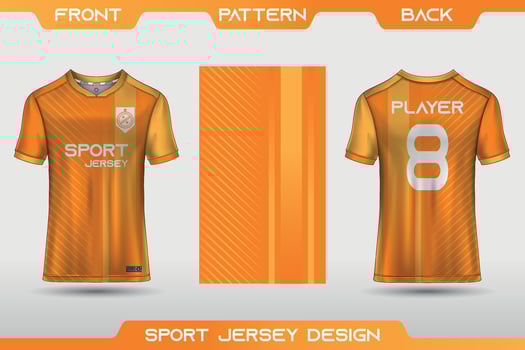 Sports jersey and t-shirt template sports jersey design. Sports design for football, racing, gaming jersey. with front, back view and pattern. vector
