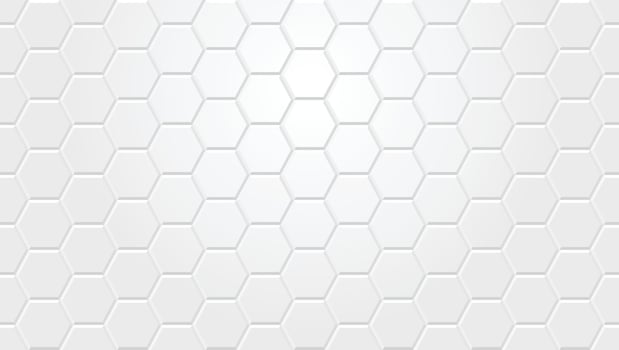 White hexagon tile pattern background - seamless wallpaper for your design and presentation vector