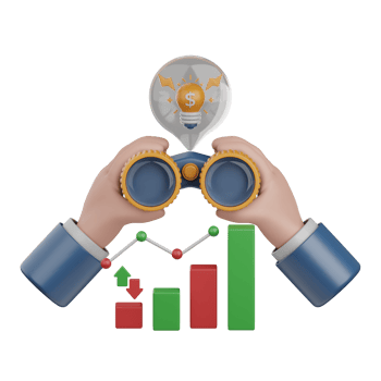 3d rendering vision isolated useful for business, analytics, web, money and finance design element png