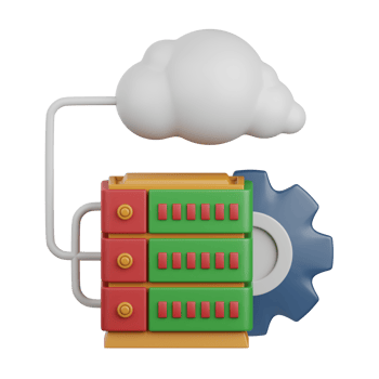 3d rendering database server isolated useful for business, analytics, web, money and finance design png