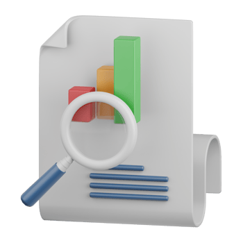 3d rendering data research isolated useful for business, analytics, web, money and finance design png
