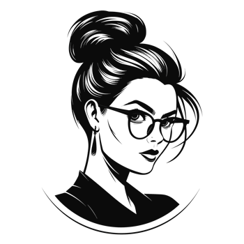 One Bun Style Girl - png