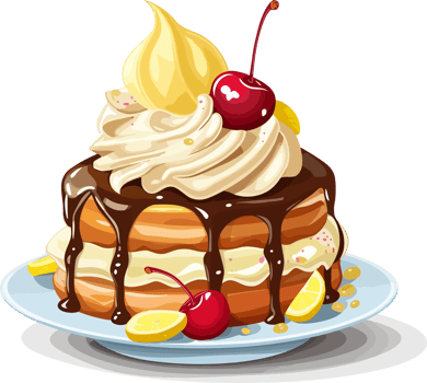 Cartoon Cake , illustration, Cute Design, Tshirt, png