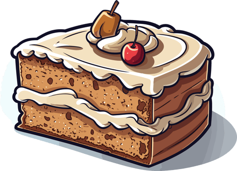 Cartoon Cake , illustration, Cute Design, Tshirt, png