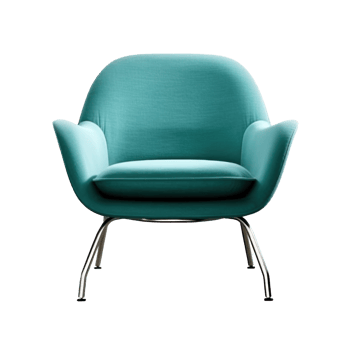 Modern vivid armchair isolated. Illustration png