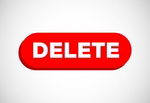 Delete button trash can, bin symbol. Delete web icon vector illustration