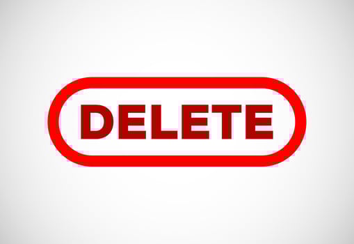 Delete button trash can, bin symbol. Delete web icon vector illustration