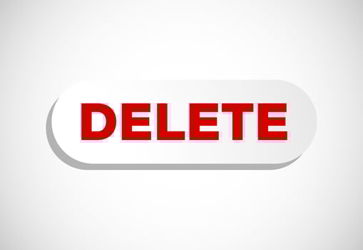 Delete button trash can, bin symbol. Delete web icon vector illustration