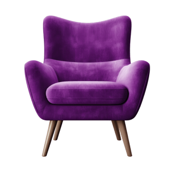 Modern vivid armchair isolated. Illustration png