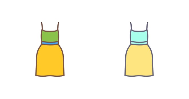 Cocktail Dress Vector Icon