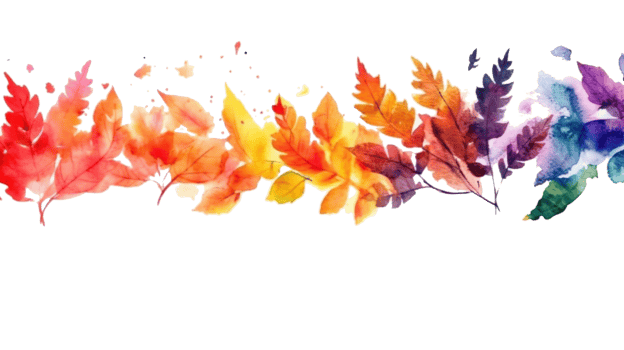 Autumn leaves frame. Illustration png