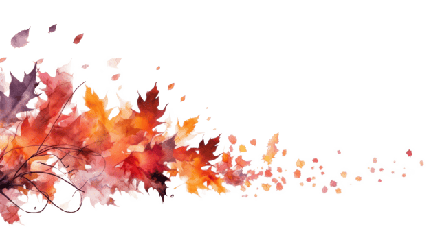 Autumn leaves frame. Illustration png