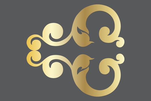 Vector damask vintage baroque scroll ornament swirl. Victorian monogram heraldic shield swirl. Retro floral leaf pattern border foliage antique  acanthus calligraphy engraved tattoo.Tile decor element