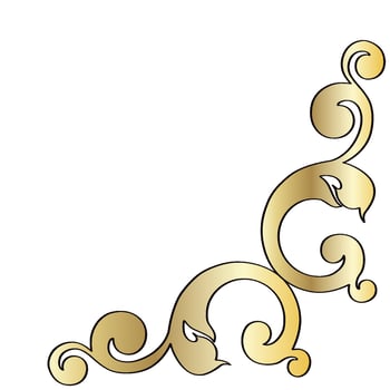 Vector damask vintage baroque scroll ornament swirl. Victorian monogram heraldic shield swirl. Retro floral leaf pattern border foliage antique  acanthus calligraphy engraved tattoo.Tile decor element