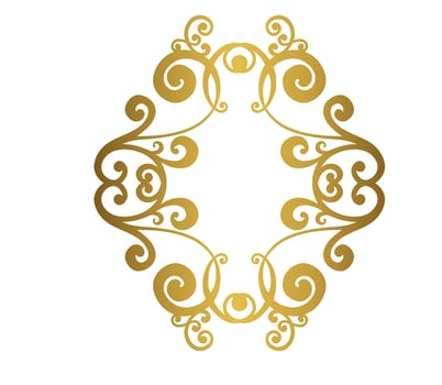 Vector damask vintage baroque scroll ornament swirl. Victorian monogram heraldic shield swirl. Retro floral leaf pattern border foliage antique  acanthus calligraphy engraved tattoo.Tile decor element
