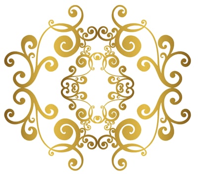 Vector damask vintage baroque scroll ornament swirl. Victorian monogram heraldic shield swirl. Retro floral leaf pattern border foliage antique  acanthus calligraphy engraved tattoo.Tile decor element