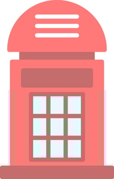 Phone booth Vector Icon Design