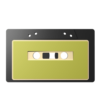 3D rendering of a retro cassette illustration png