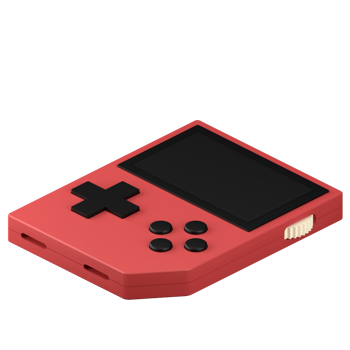 3D rendering of a retro pocket game illustration png