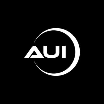 AUI letter logo design in illustration. Vector logo, calligraphy designs for logo, Poster, Invitation, etc.