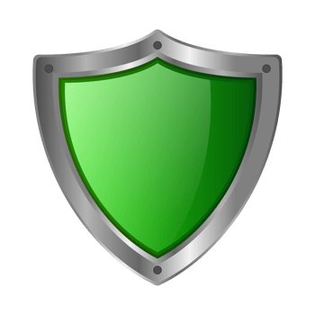 3d green metal shield icon png