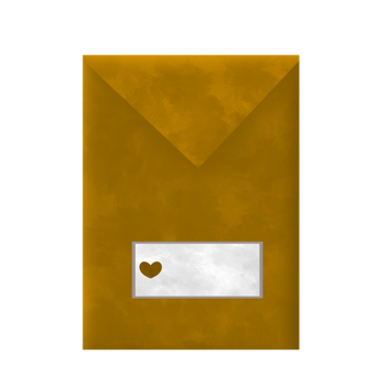 Envelope in watercolor style png