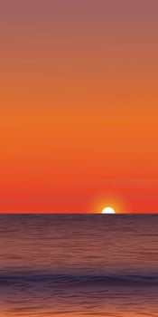 Seascape sunset vertical vector illustration have blank space.