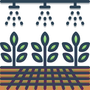 color icon for hydroponic vector