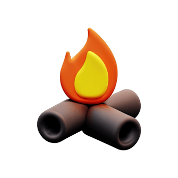 3d campfire icon png