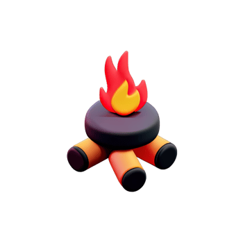 3d campfire icon png