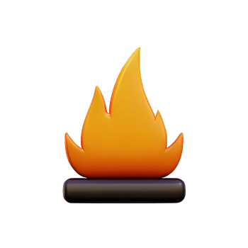 3d campfire icon png