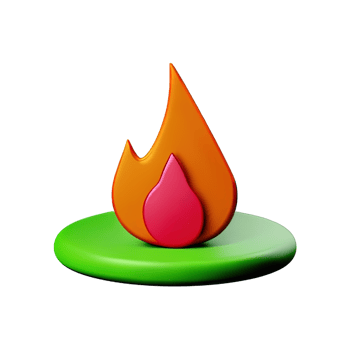 3d campfire icon png