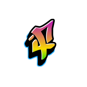 Color graffiti font. Vector illustration. png