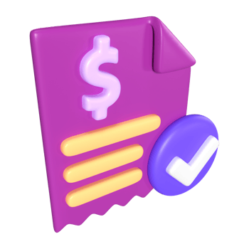 Invoices 3D Illustration Icon png