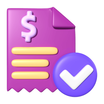 Invoices 3D Illustration Icon png