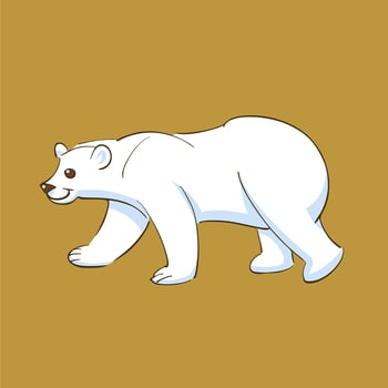 cute white bear animal illustration vector