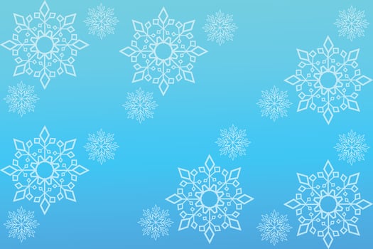 Winter Snowflake background, Christmas snowfall, backdrop winter snowflake illustration. vector