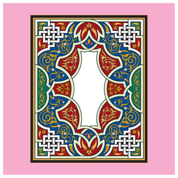 Decorative arabesques full of shapes and colors for wall decor and home decoration vector