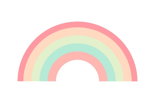 rainbow pastel vector illustration