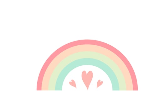 rainbow pastel vector illustration